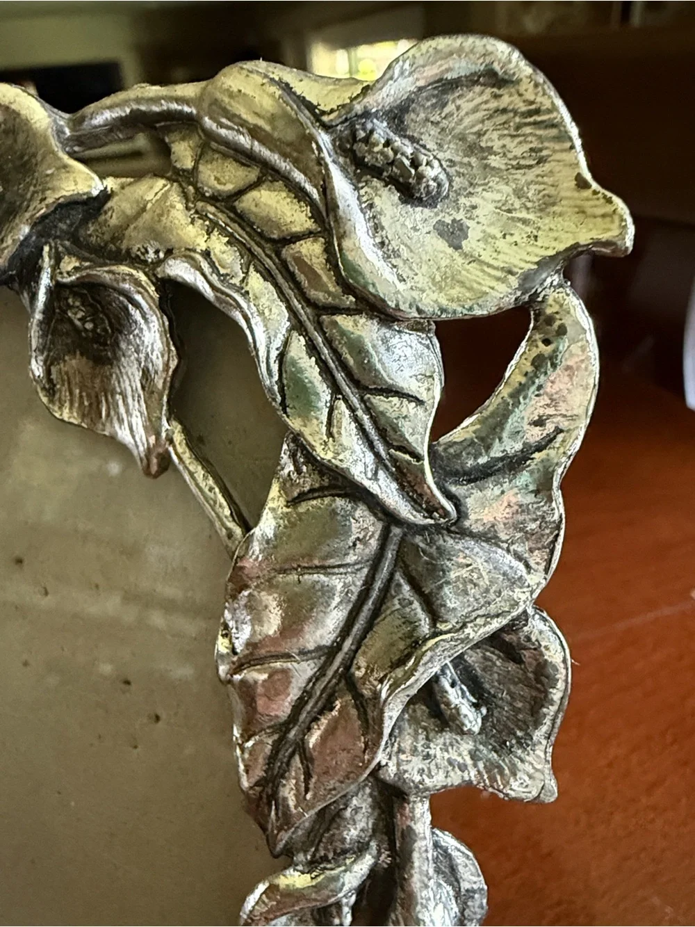 Vintage 1995 Arthur Court Pewter Calla Lily Picture Frame 3.5x5 Floral